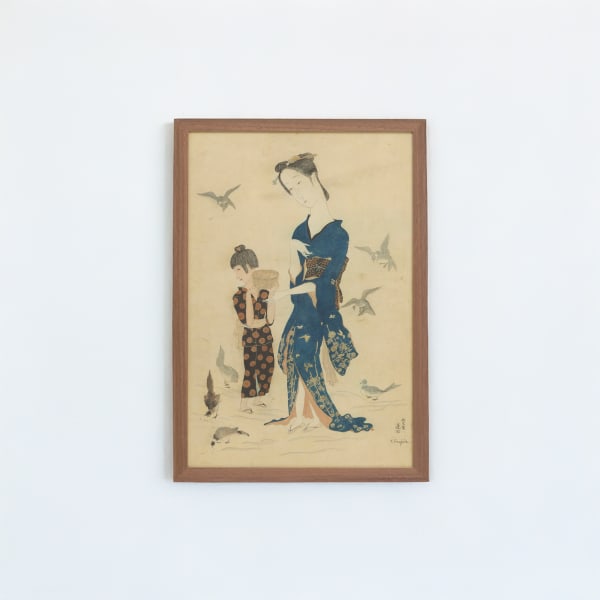 Léonard-Tsuguharu Foujita (1886–1968) , Les repas des oiseaux, scène japonaise, c. 1919