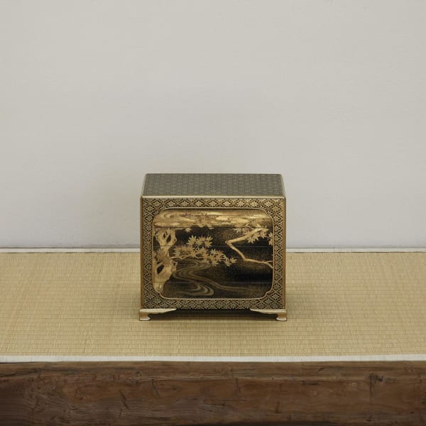 Nest of Five Maki-e Inkstone Boxes with Design of Autumn Leaves