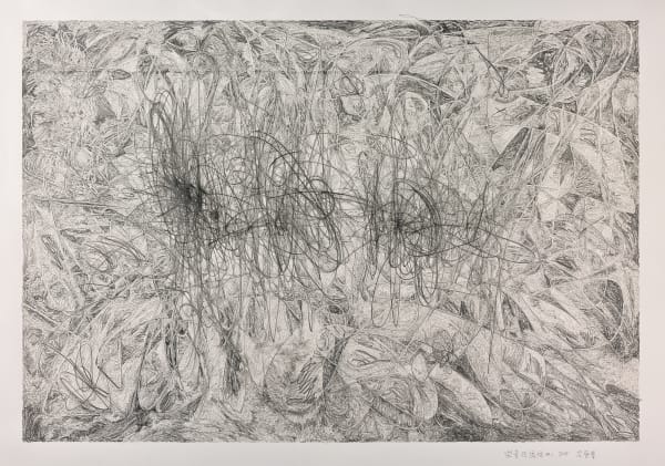 Shi Jin-Hua Lines of Music Op.01, 2015 Signature on the front, lower right corner of the paper. Pencil on paper. 106 x 155 cm