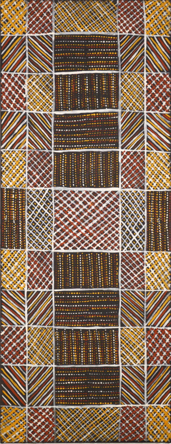 Brian Farmer Illortamini Jilamara natural ochres on canvas 30 x 80 cm