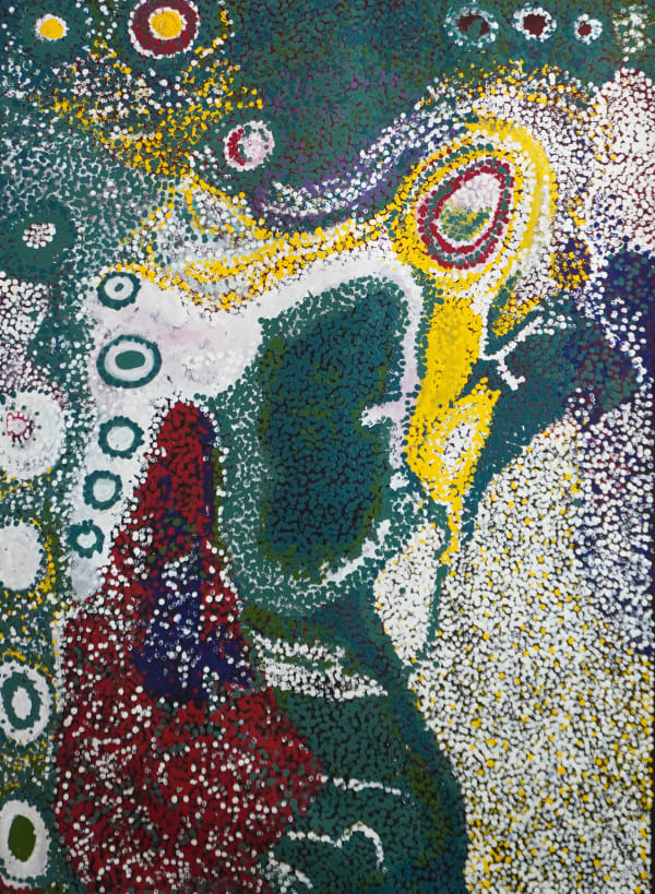 Dianne Ungukalpi Golding, Walu Rockhole Dreaming, Emu Heart, the Boy Who Turned, 2024