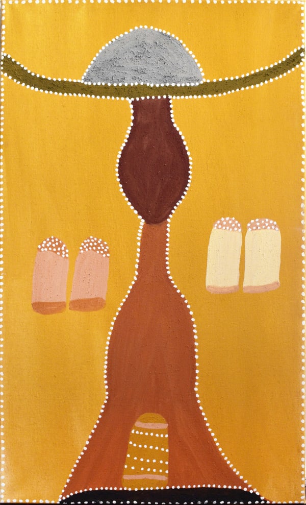 Betty Carrington Ngirriny-ngirrinyji, 2013 natural ochre and pigment on canvas 100 x 60 cm