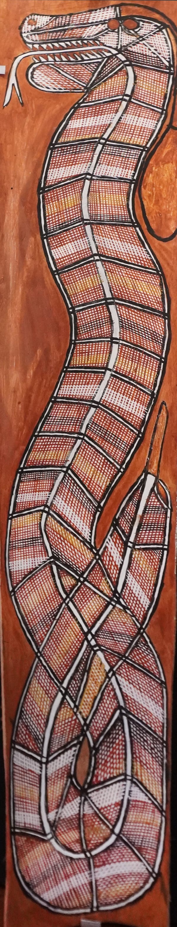 Abraham Mongkorrerre, Ngalmudj (Rainbow Serpent), 2024