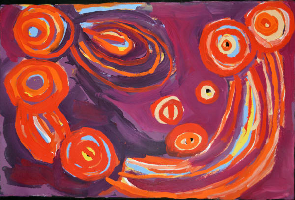 Barbara Mbitjana Moore Ngayuku ngura - My Country acrylic on linen 152.5 x 101.5 cm