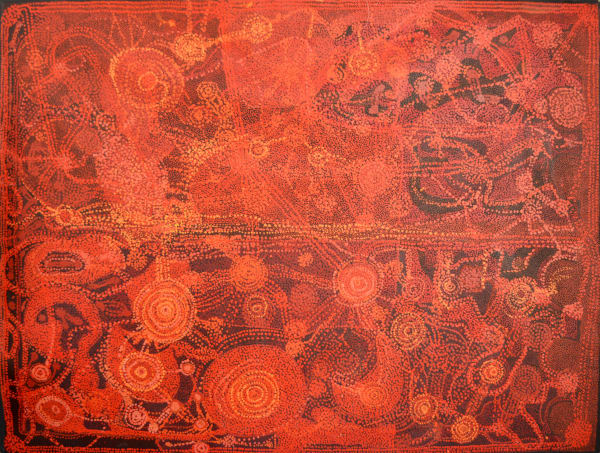 Matjangka (Nyukana) Norris Ngura Pilti - Dry Country acrylic on linen 200 x 153 cm