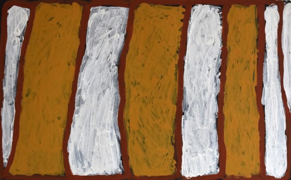 Jane M Tipuamantumirri Jilamara, 2019 Natural ochre on paper 38 x 57 cm