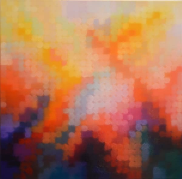 Matthew Johnson Element IV Oil paint on Linen 90 x 90 cm