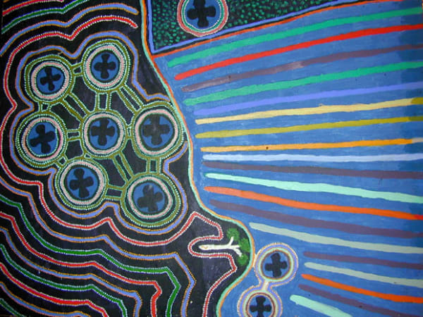 Harry Parlurn Bullen (Nabiru) Wirnpa 2005 acrylic on canvas 90 x 70 cm