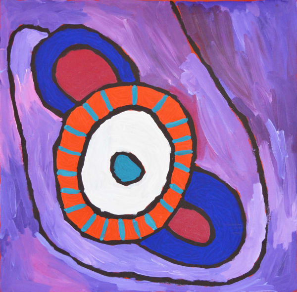 Linda Puna Antara -Maku Dreaming acrylic on linen 96 x 96 cm