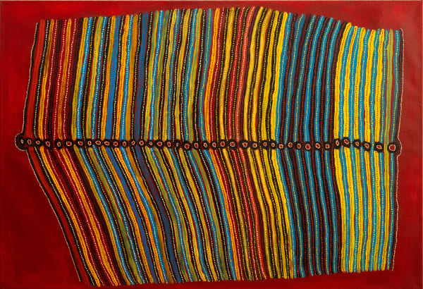 Lennard Walker Kuru Ala and Kulyuru, 2025 acrylic on linen 137 x 200 cm