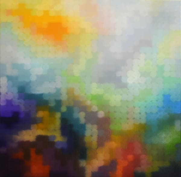 Matthew Johnson Element II oil on board 90 x 90 cm