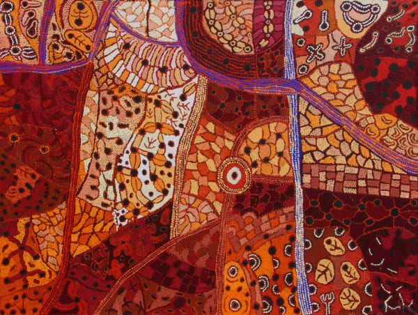 Betty Chimney Ngayuku Ngura (My Country), 2019 Acrylic on Linen 152x198cm