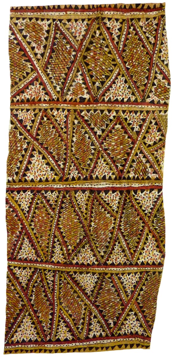 Botha Kimmikimmi (Hirokiki) Dohoru'e natural pigments on nioge (barkcloth) 113 x 52 cm