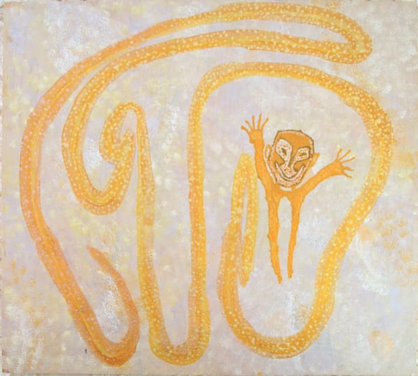 Daniel Walbidi + Matthew Johnson Wasp Chief - A Collaboration acrylic on plywood 90 x 100 cm