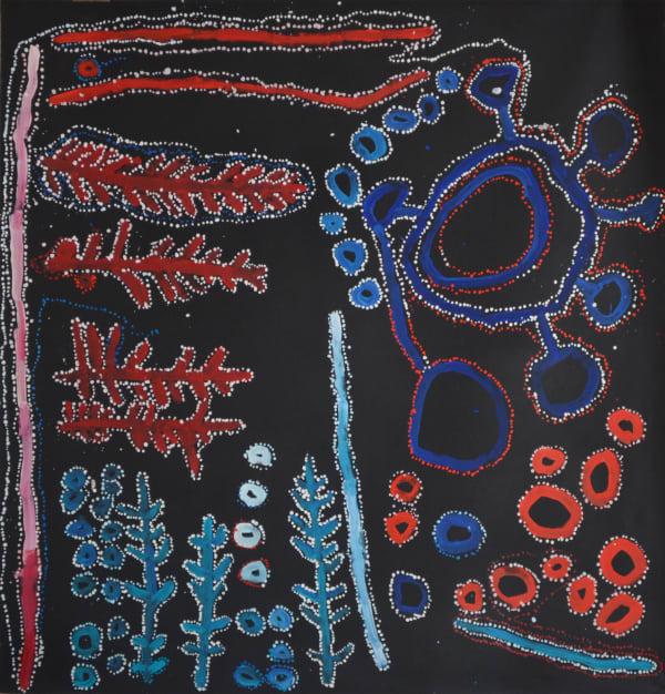 Lawrence Pennington Pukara acrylic on linen 137 x 140 cm