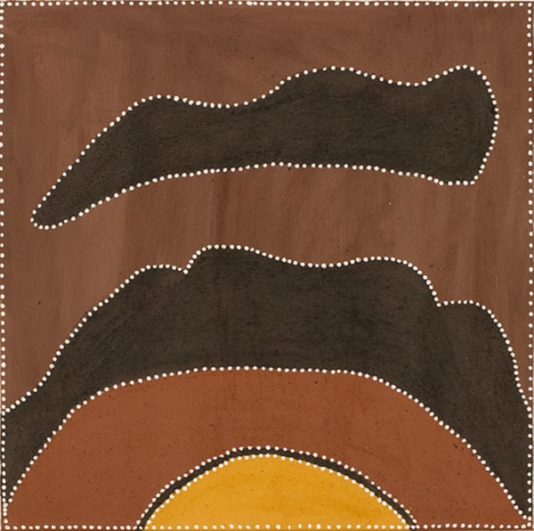 Lorraine Daylight Ngarrgooroon Country natural ochre and pigments on canvas 60 x 60 cm