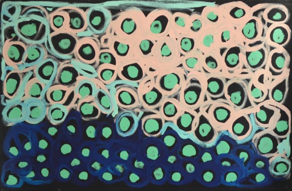 Bob Gibson Patjantja acrylic on canvas 75 x 122 cm