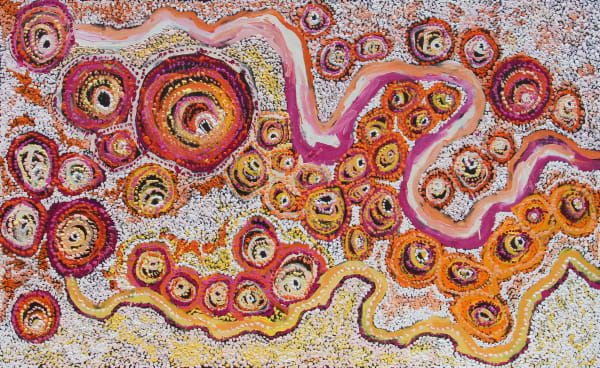 Rosalind Tjanyari Ngura Wiru (Good Country), 2023 acrylic on linen 122 x 198 cm