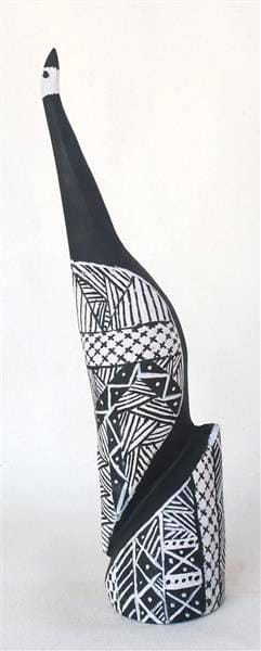 Pius Tipungwuti Tokwampini, the bird. ironwood with natural ochres 41 cm