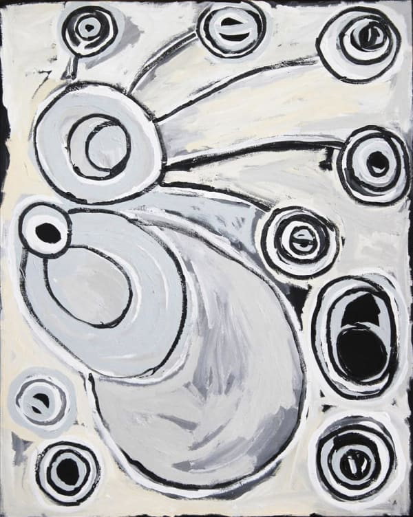 Barbara Mbitjana Moore Ngayuku ngura - My Country acrylic on linen 150 x 121 cm
