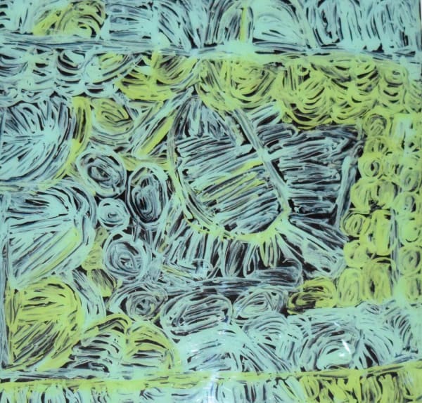 Sonia Kurarra Martuwarra acrylic on polycarbonate 60 x 60 cm