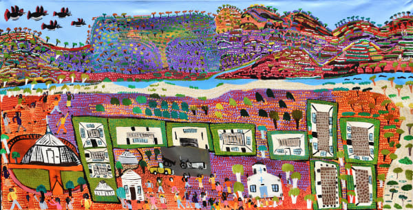 Kumantjayi Napangardi Wheeler Hermannsburg, 2023 acrylic on linen 89.4 x 174.5 cm