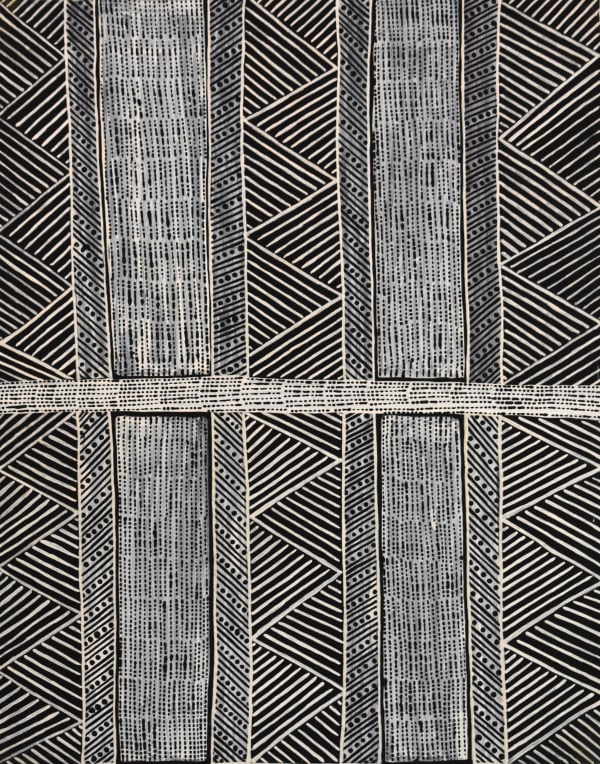 Geraldine Francine Pilakui Jilamara ironwood with natural ochres 90 x 70 cm