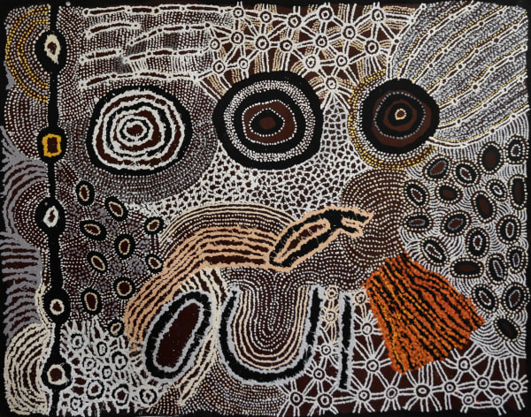 Watarru Collaborative Watarru - Minyma Kutjara, 2018 acrylic on linen 150 x 120 cm