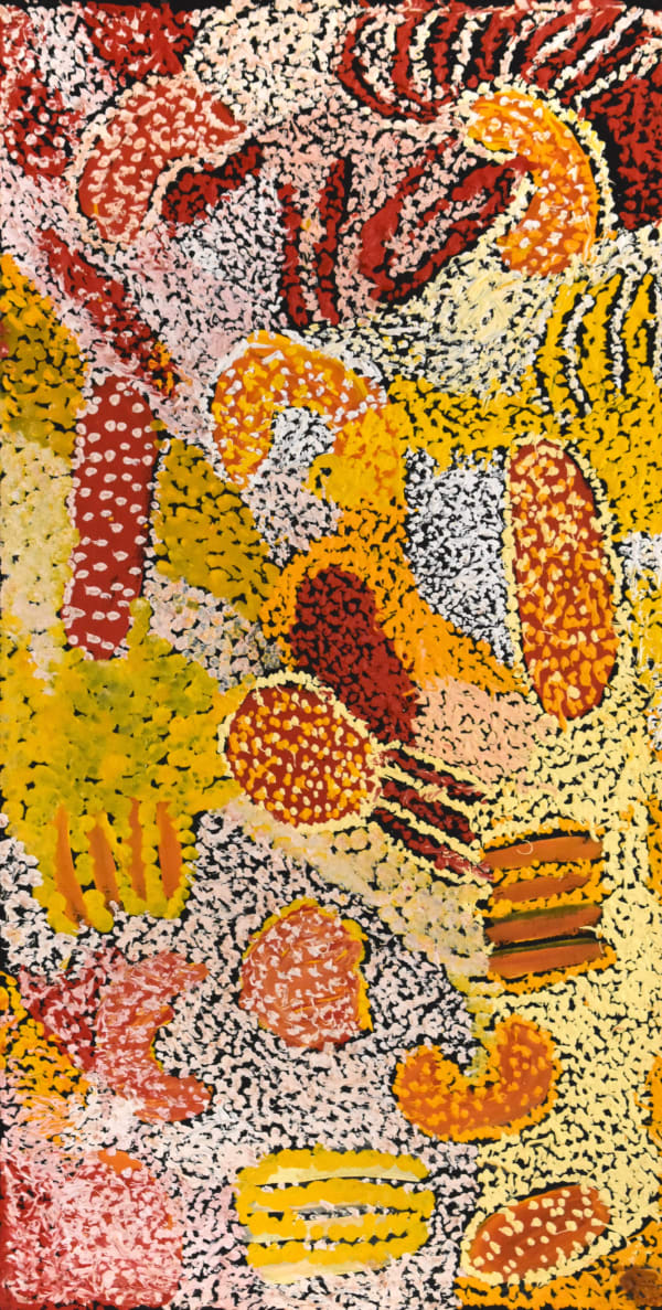 Elizabeth Nyumi Parwalla, 2009 acrylic on linen 100 x 50 cm