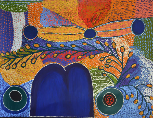 Kunmanara (Ruby) Williamson Musgrave Ranges acrylic on linen 151 x 198 cm