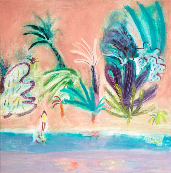 Becky Blair Time Alone oil on canvas 50 x 50 cm