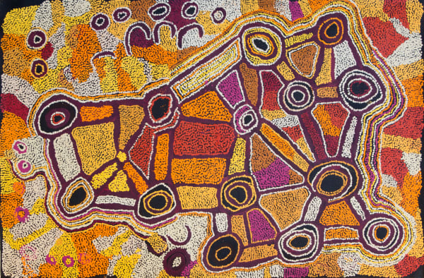 Ngalpingka Simms Wayilyul Acrylic on linen 137 x 90 cm