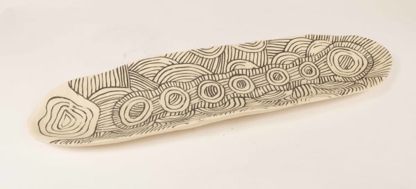 Tjunkaya Tapaya Kungkarangkalpa, 2020 Stoneware 5 x 19 x 68 cm