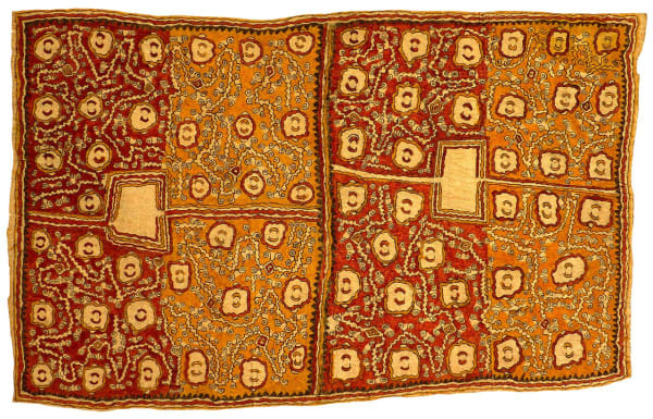 Dapeni Jonevari (Mokokari) Guai, ujawe soru'e (asimano'e (taigu taigu'e, odunaigo'e, vinohu'e)) ohu'o dahoru'e natural pigments on nioge (barkcloth) 107 x 68 cm