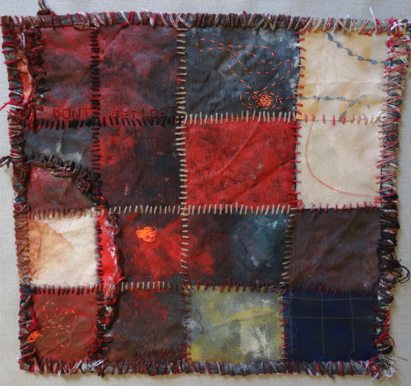Stephen Eastaugh MUDMAPS 5 (Don't get lost anyway) Broome acrylic, thread, linen 45 x 45 cm