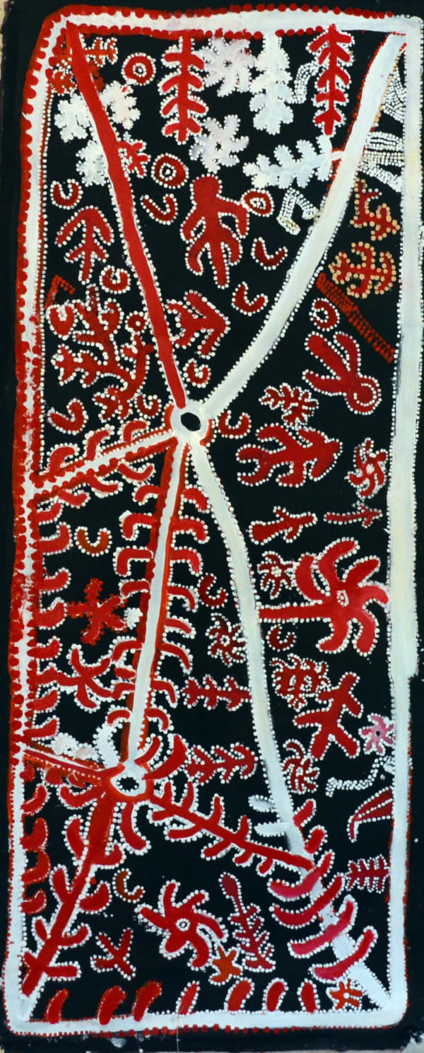 Whiskey Tjukangku Arrernte Country acrylic on canvas 153 x 61 cm