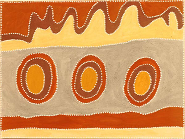 Phyllis Thomas The Moon at Mende-Menden natural earth pigment on canvas 120 x 90 cm