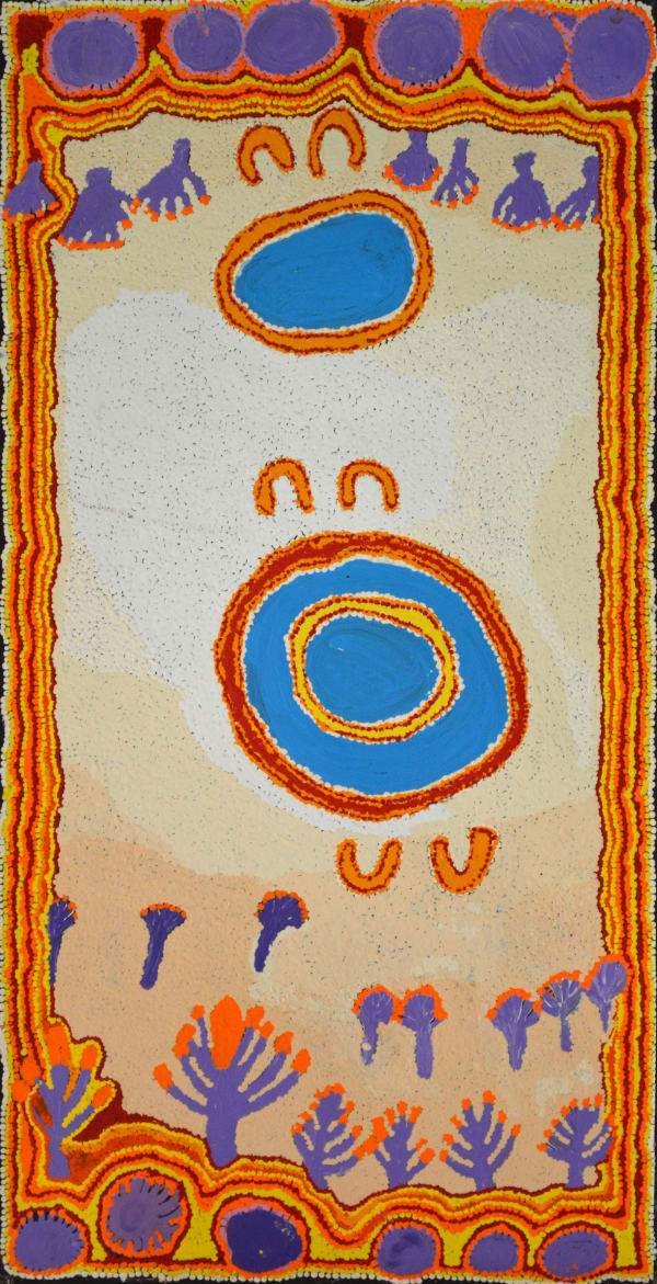 Puntjina Monica Watson Pukara acrylic on canvas 122 x 61 cm