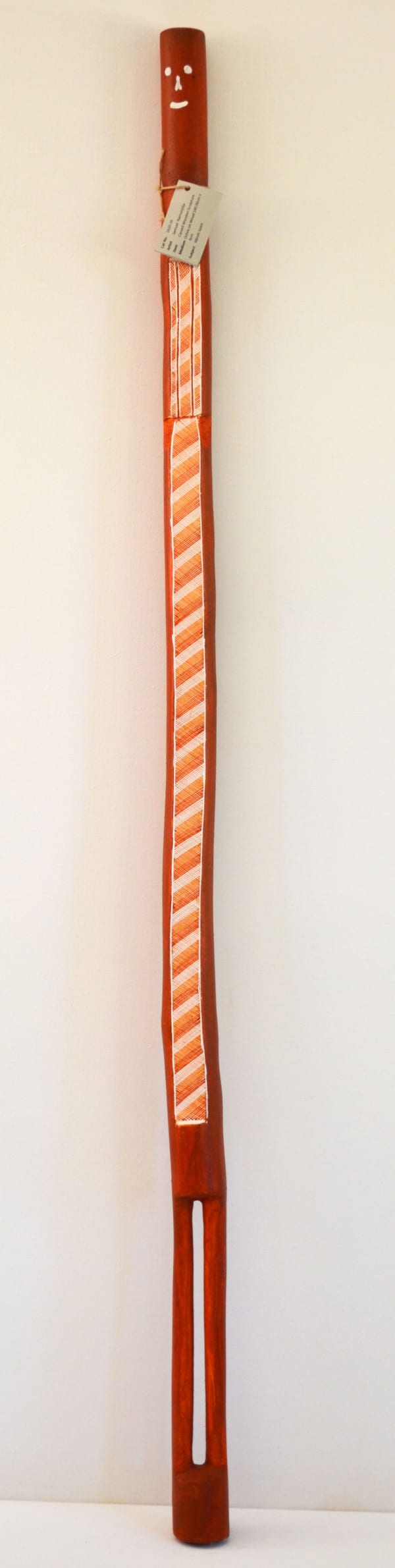 Samuel Namunjdja Mimih Spirit carving on wood with natural earth pigment 140 x 4 cm