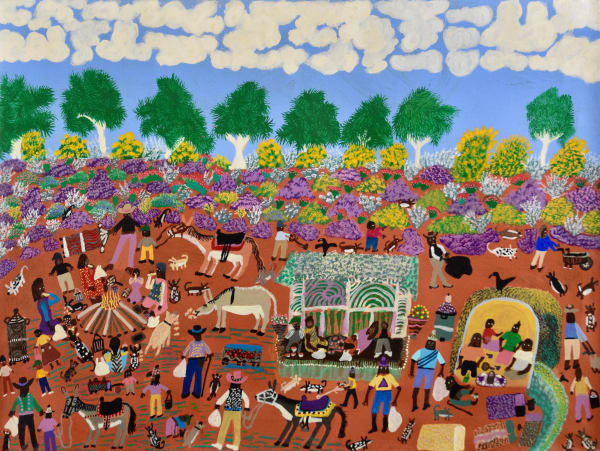 Doris Thomas Old Village, Titjikala, 2020 acrylic on linen 98 x 75 cm