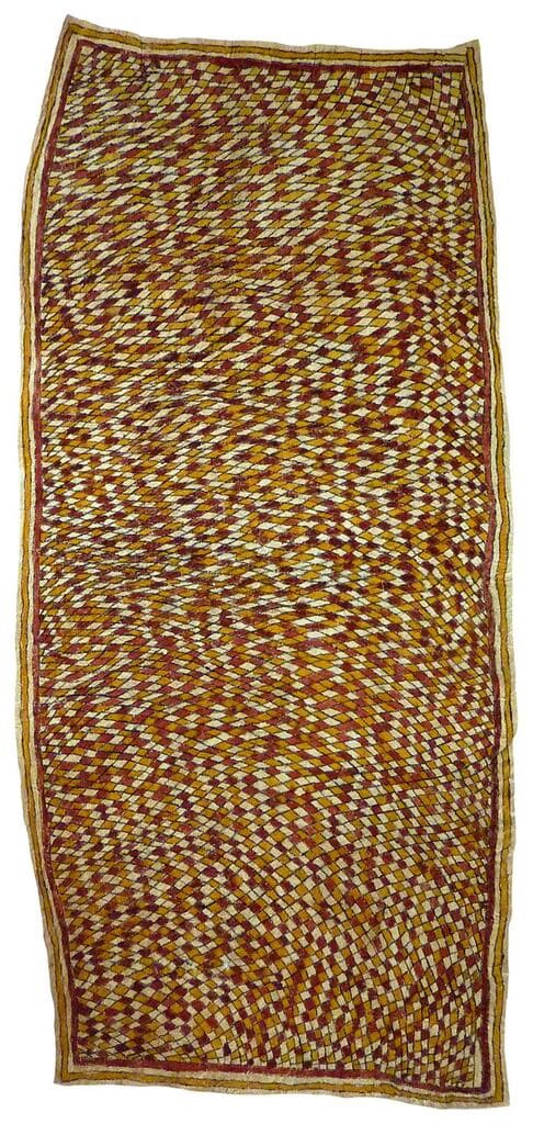 Stella Üpia (Agisé) Vahuhu sin'e natural pigments on nioge (barkcloth) 129 x 58.5 cm