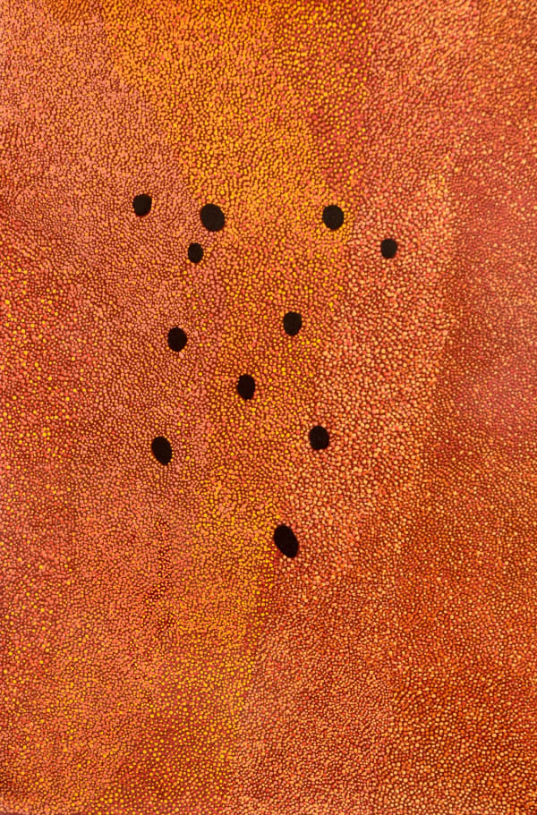 Imelda (Yukenbarri) Gugaman Winpurpurla (Bushtucker), 2022 acrylic on linen 61 x 91.4 cm