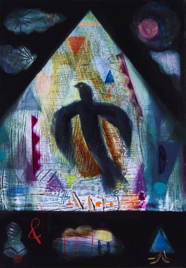 Becky Blair Nest acrylic and pastel on canvas (tray framed, no glass) 30 x 40 cm