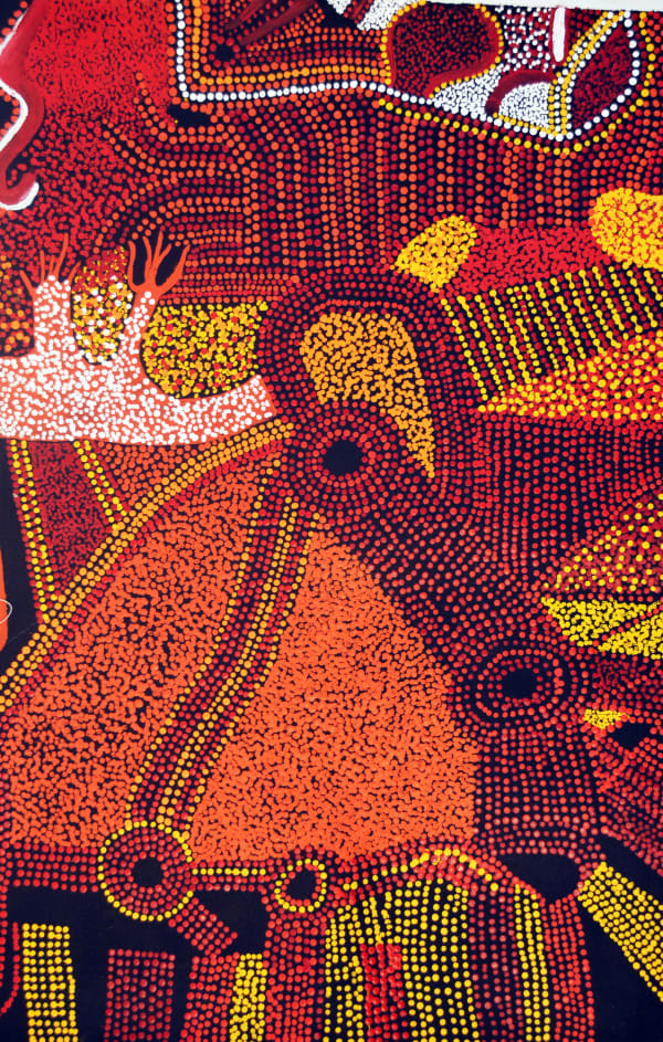 Bradley Tunkin Kalaya Tjukurpa (Emu Dreaming) acrylic on canvas 91 x 61 cm