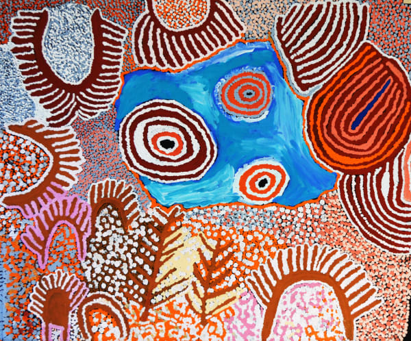 Nancy Carnegie Wirrwul and Kurturla acrylic on canvas 101 x 121 cm