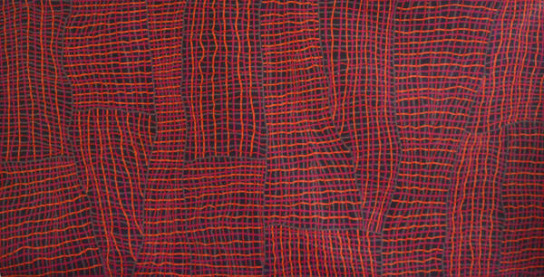 Aileen Sandy Colours Through The Rocks, 2022 acrylic and texture on canvas 111.5 x 199.5 cm