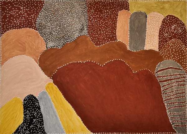 Patrick Mung Mung Ngargoorroon Country natural ochre and pigments on canvas 100 x 140 cm