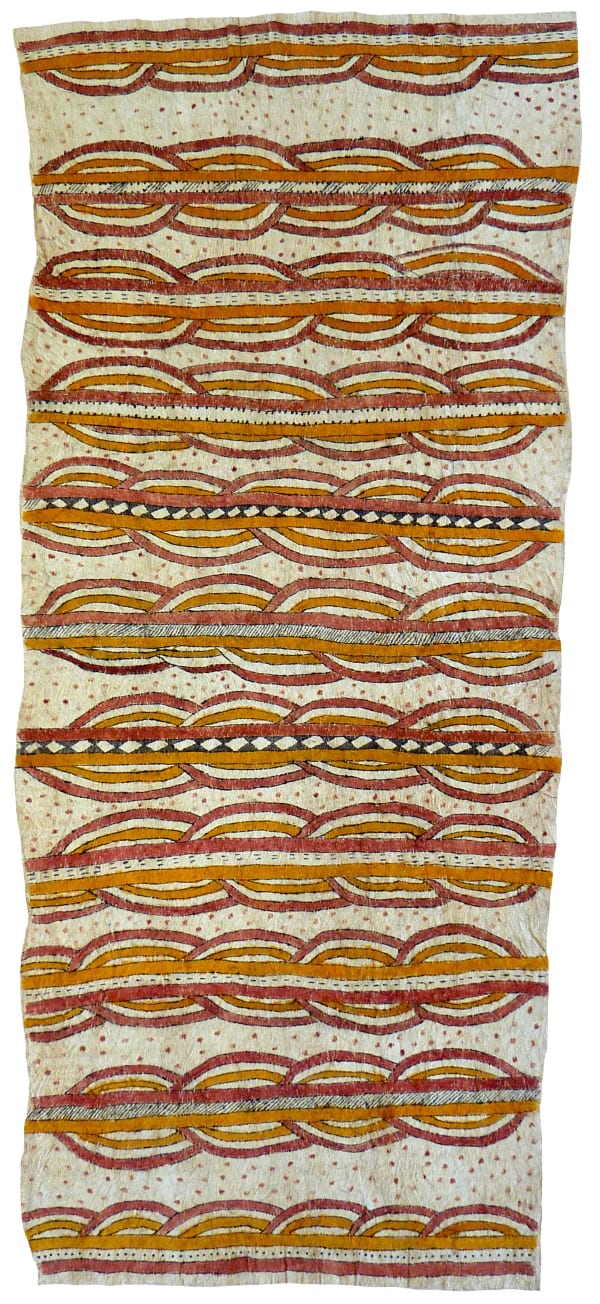Celestine Warina Tagure' natural pigments on nioge (barkcloth) 140 x 63 cm
