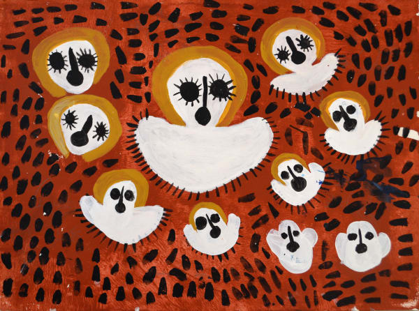 Mabel King Wandjina acrylic on paper 57 x 75.5 cm