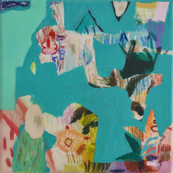 Becky Blair Hidden Paths acrylic on canvas (tray framed, no glass) 30 x 30 cm